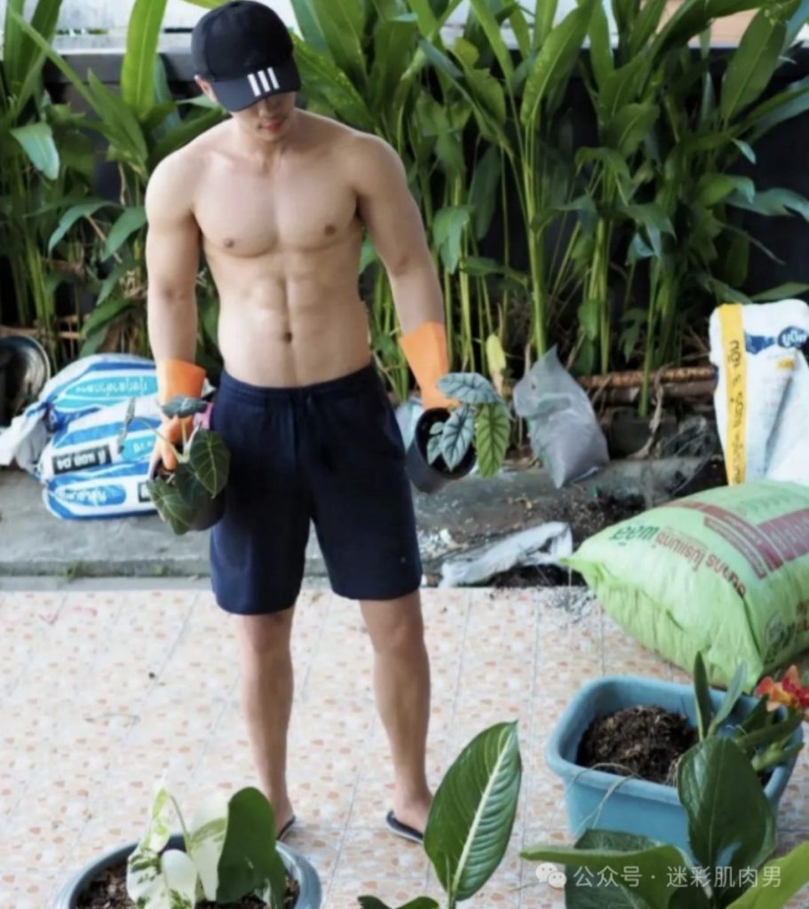 浇花把自己全身浇湿的壮男太会了！