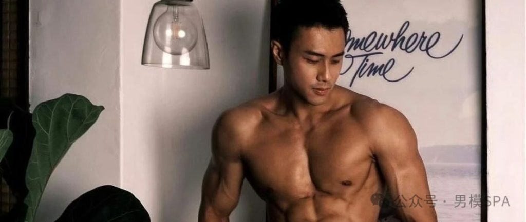 土直黑皮肌肉男模,不羁爷们帅气