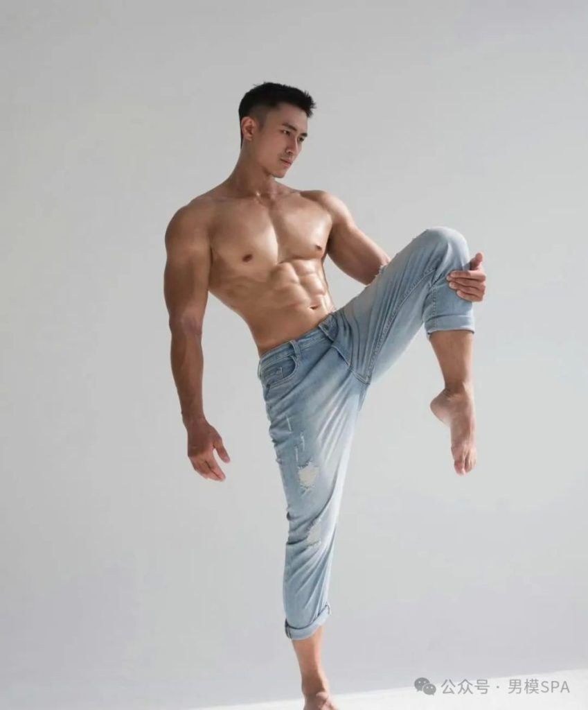 土直黑皮肌肉男模,不羁爷们帅气