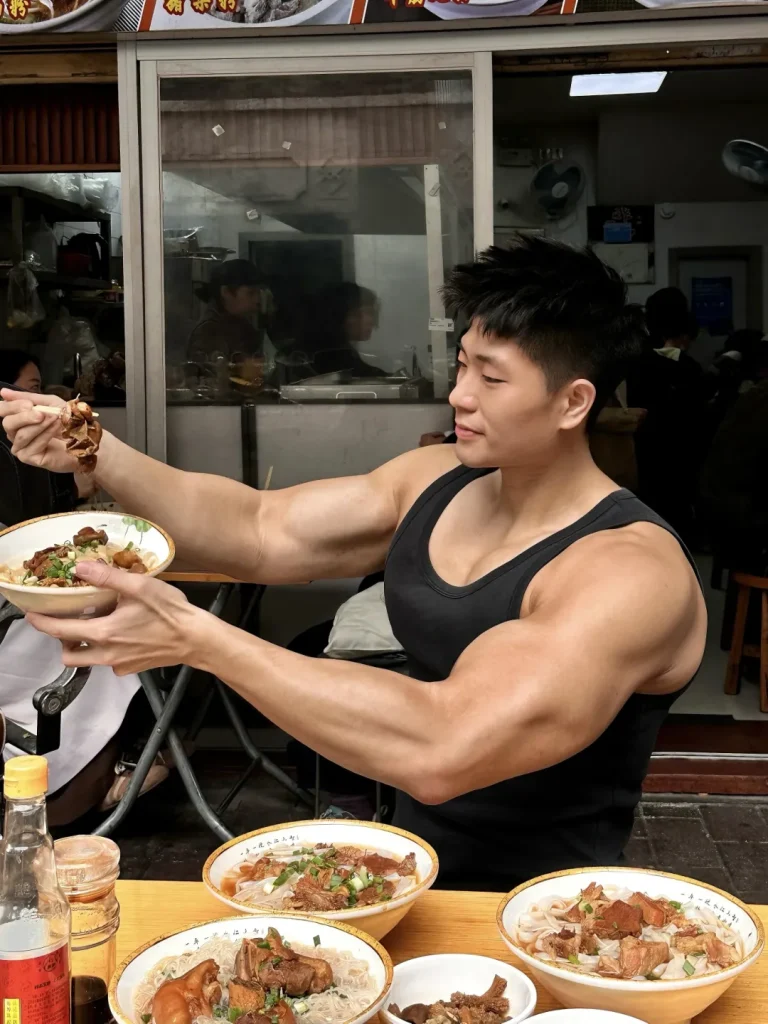 28岁广东肌肉博主,秀粗壮麒麟臂D杯大胸肌,难怪这身材爱穿背心,太能打了!