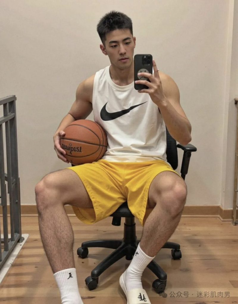 粗壮长腿的篮球小哥岔腿自拍!!